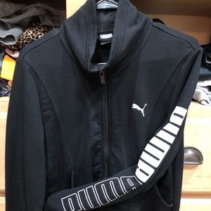Puma long sleeve black zip up